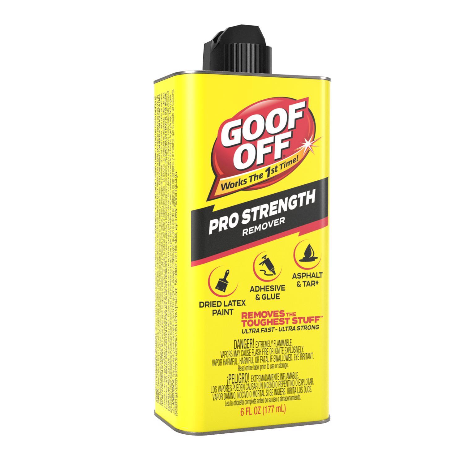 Goof Off Pro Strength Liquid Adhesive Remover 6 oz