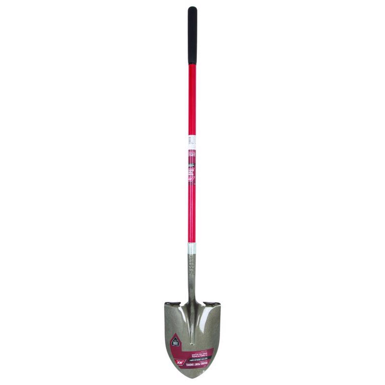 Ace 57.25 in. Steel Round Digging Shovel Fiberglass Handle