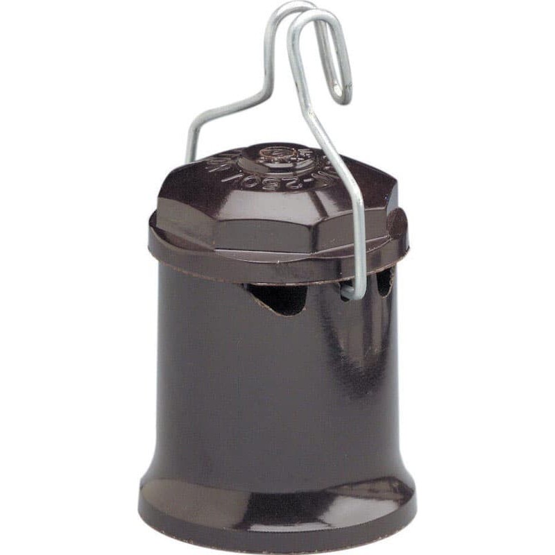 Leviton Plastic Medium Base Keyless Outdoor Socket 1 pk