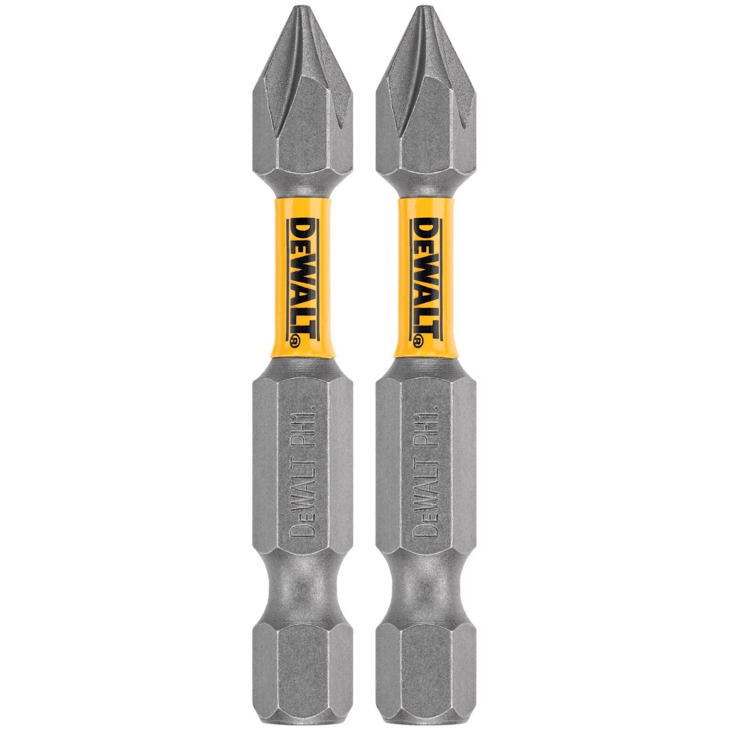 DeWalt Max Fit Phillips #1 X 2 in. L Screwdriver Bit Set Steel 2 pk