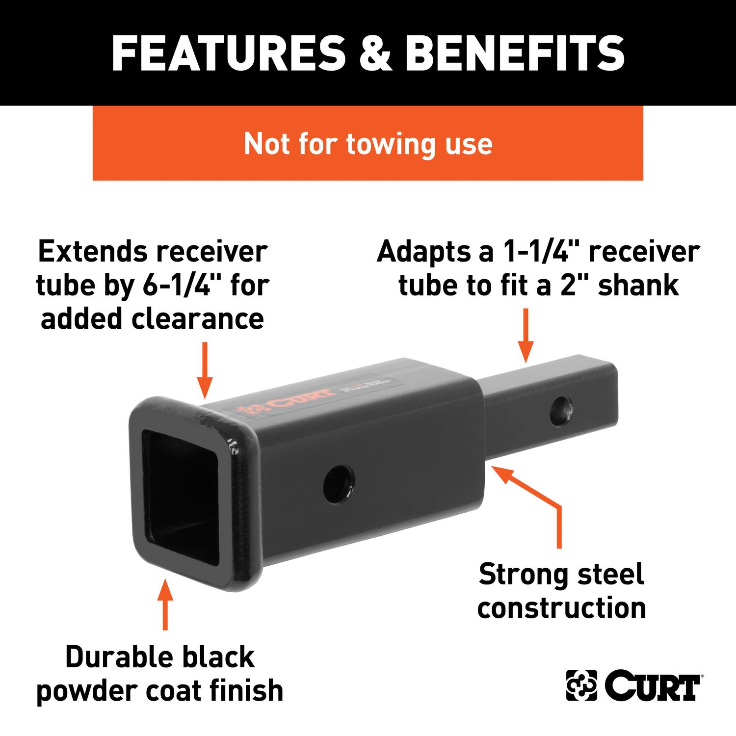 CURT Receiver Tube Adapter