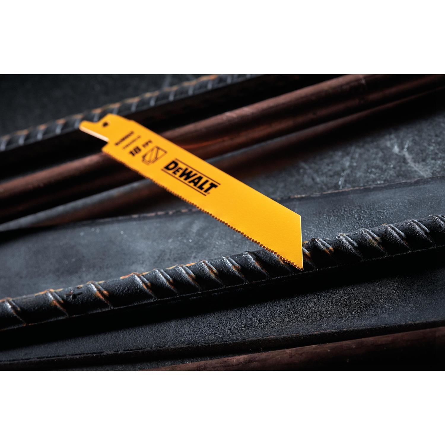 DEWALT 8 in. Bi-Metal Reciprocating Saw Blade 18 TPI 5 pk