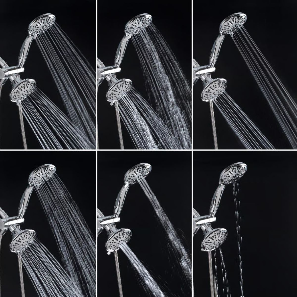 Oakbrook Collection Chrome 6 settings Showerhead Combo 1.8 gpm