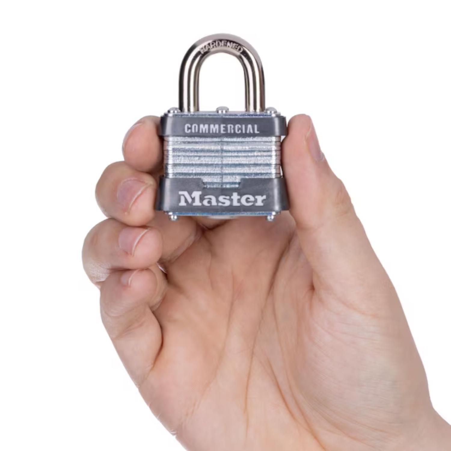 Master Lock 1-5/16 in. H X 1 in. W X 1-3/4 in. L Steel 4-Pin Cylinder Exterior Padlock