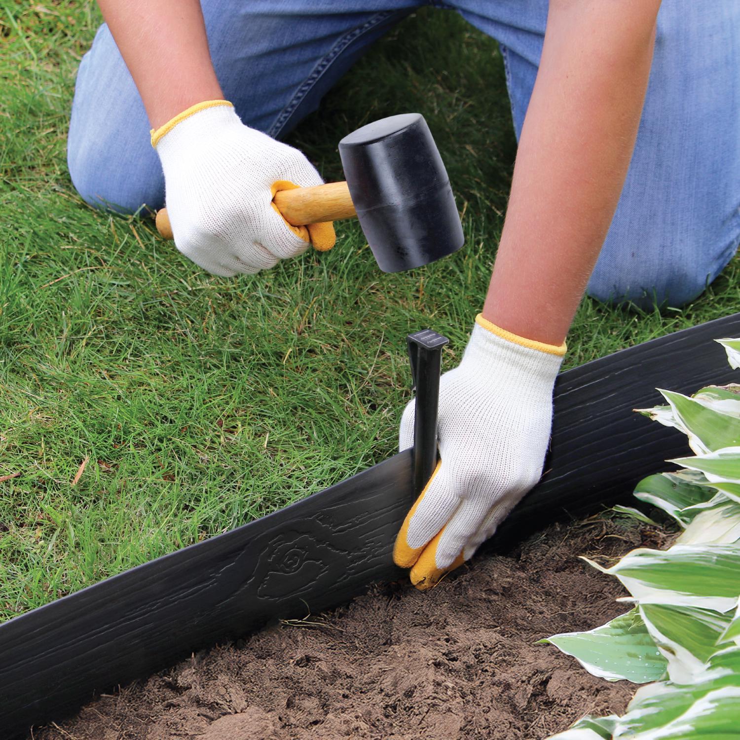 Master Mark 20 ft. L X 5 in. H Plastic Black Landscape Edging Kit