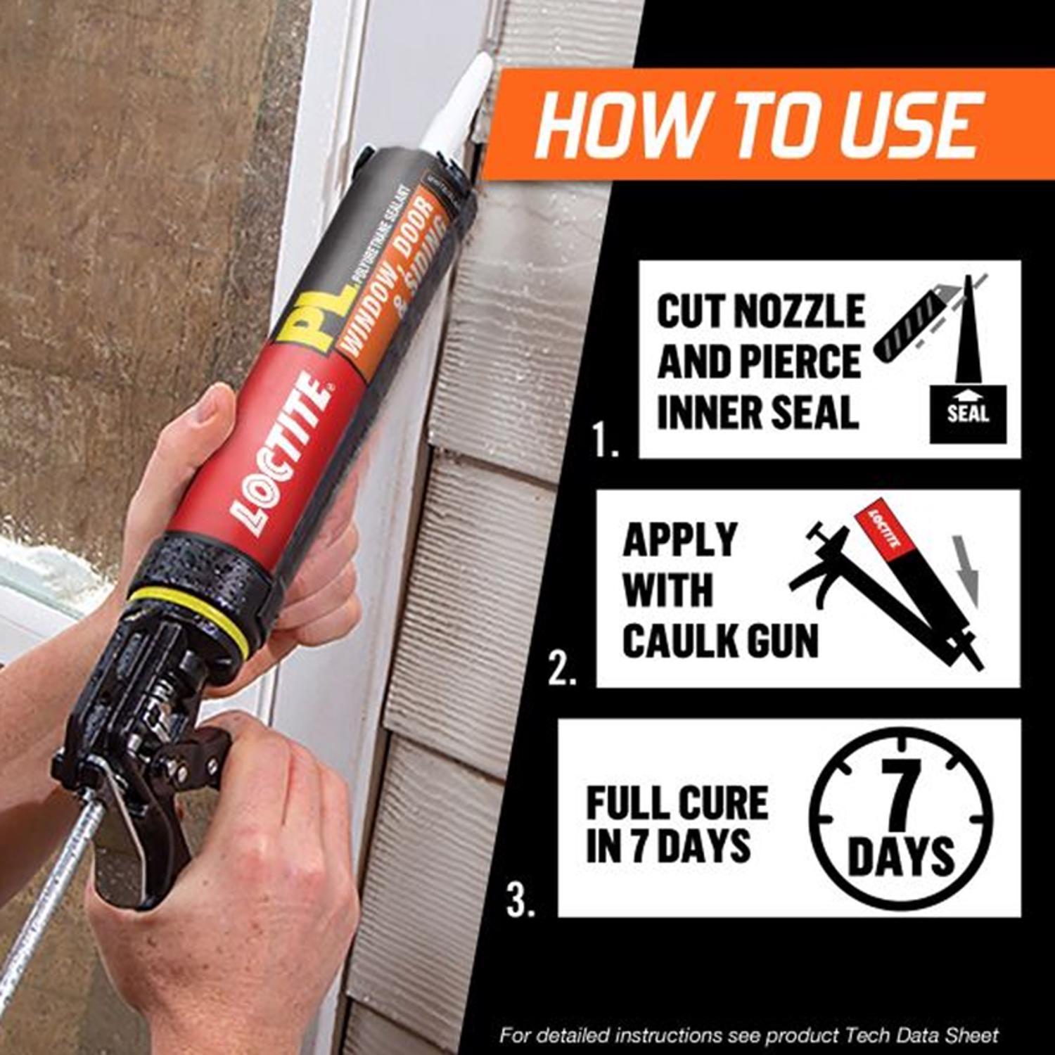 Loctite PL S40 White Polyurethane Door/Siding/ Window Sealant 10 oz