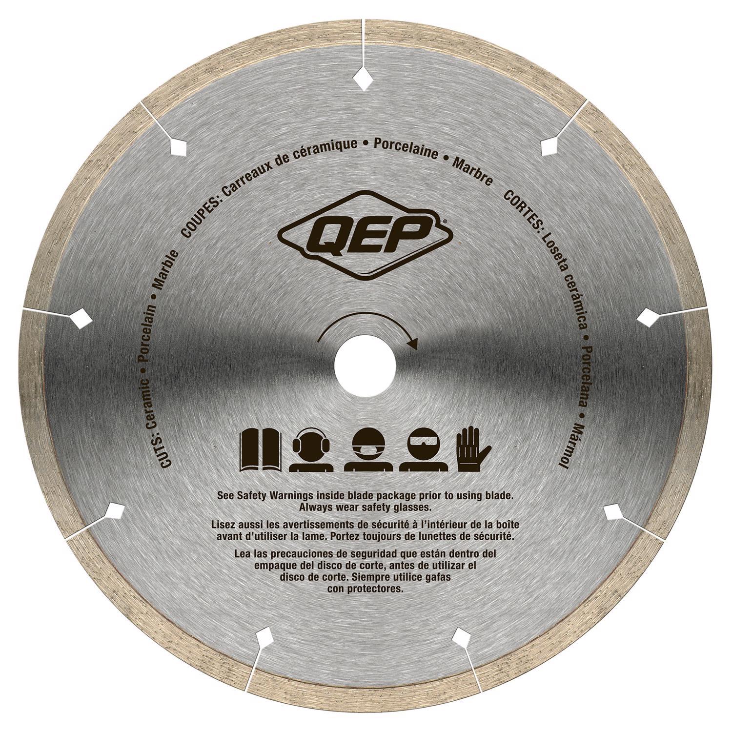 QEP Black Widow 7 in. D X 5/8 in. Steel Continuous Rim Diamond Saw Blade 1 pc
