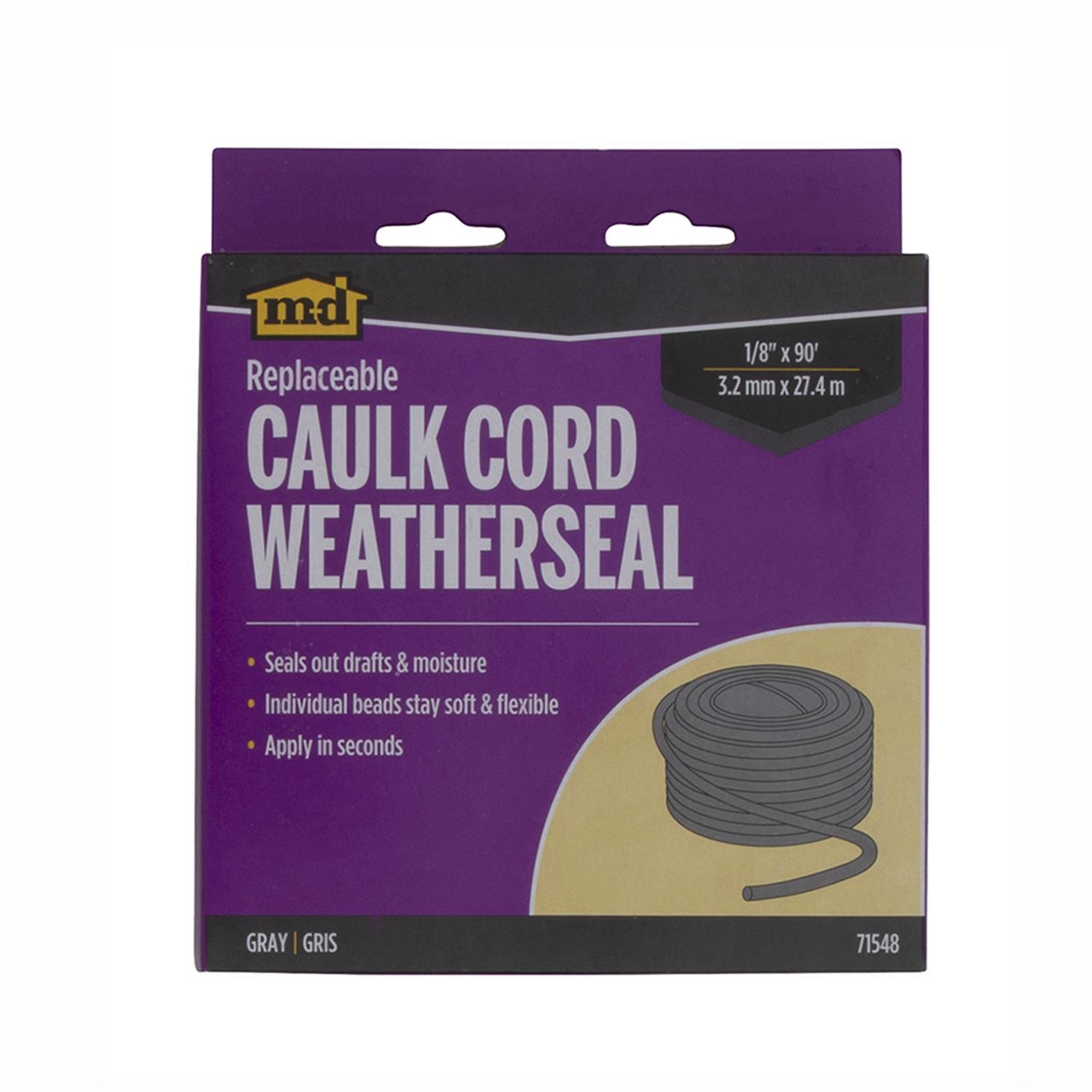 M-D Gray Caulk Weather Stripping For Door and Window 90 ft. L X 1/8 in.