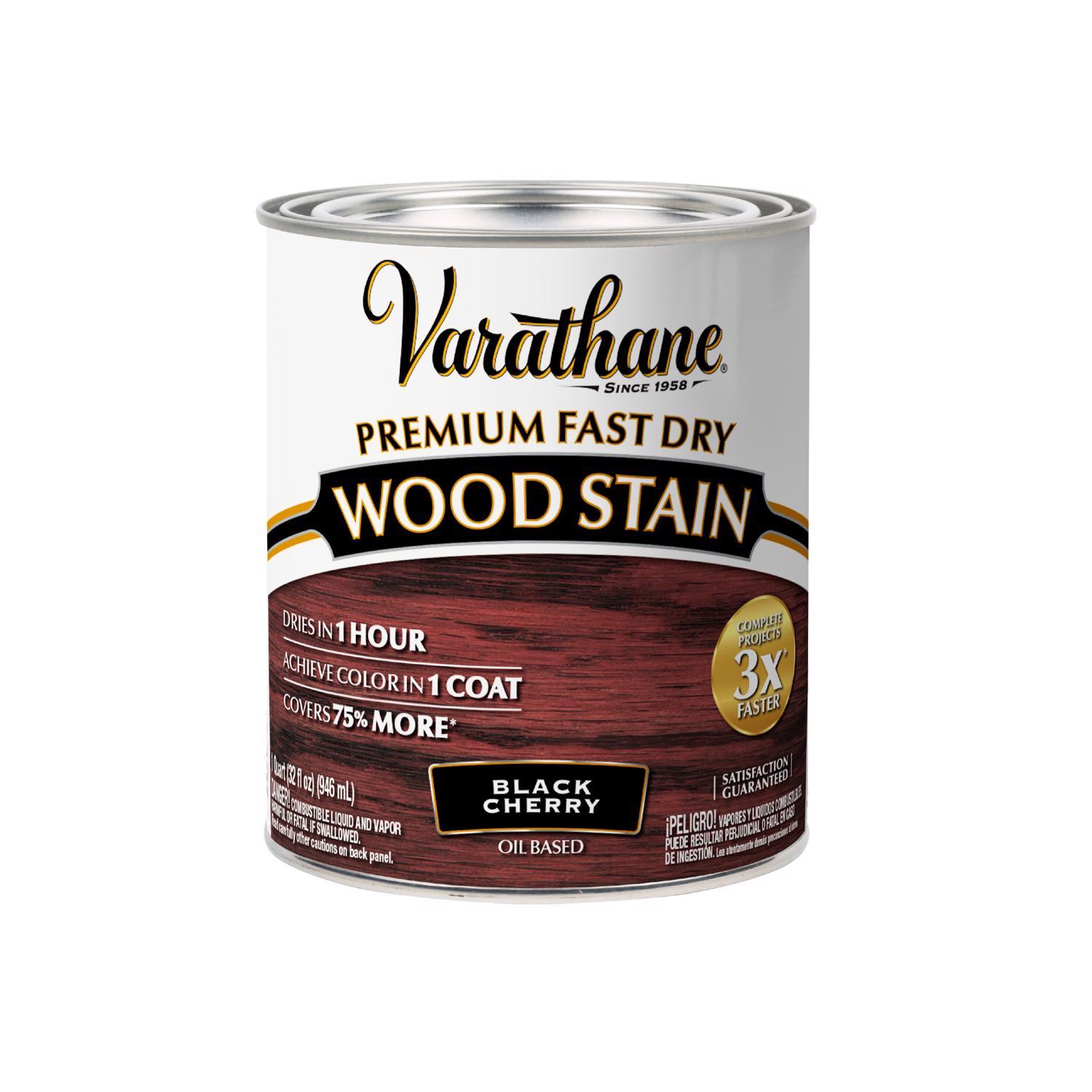 Varathane Semi-Transparent Black Cherry Oil-Based Urethane Modified Alkyd Fast Dry Wood Stain 1 qt