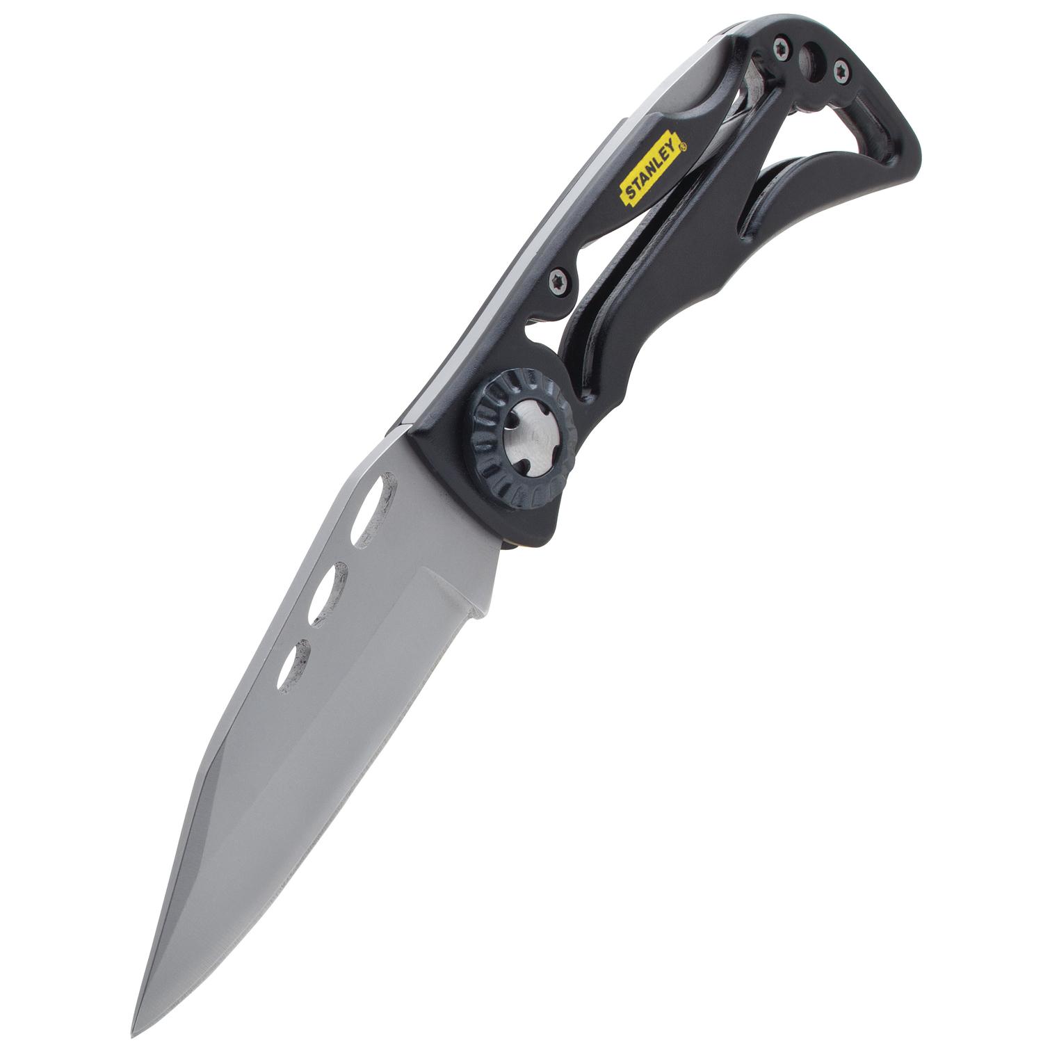 Stanley Skeleton Frame 7-1/4 in. Folding Pocket Knife Black/Gray 1 pk