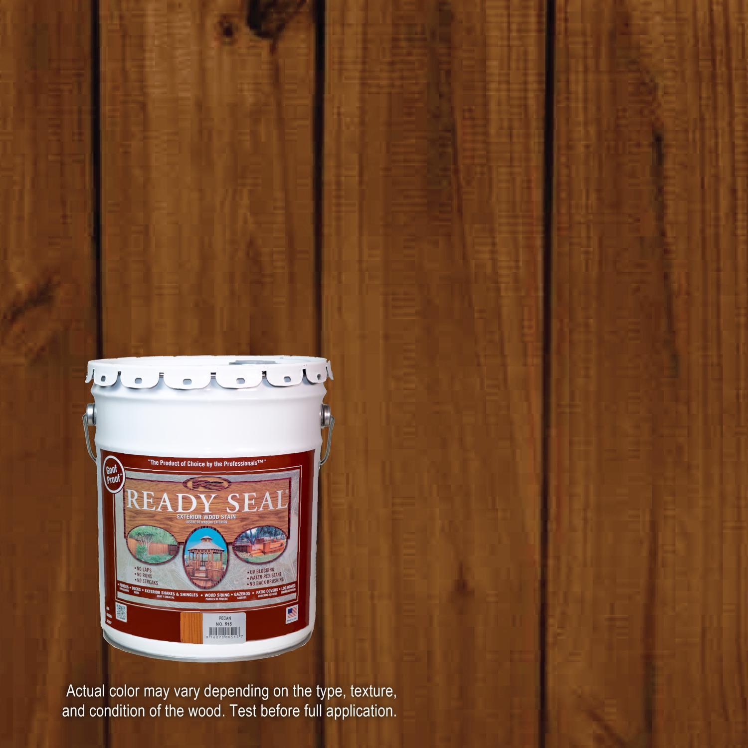 Ready Seal Goof Proof Semi-Transparent Flat Pecan Oil-Based Penetrating Wood Stain/Sealer 5 gal