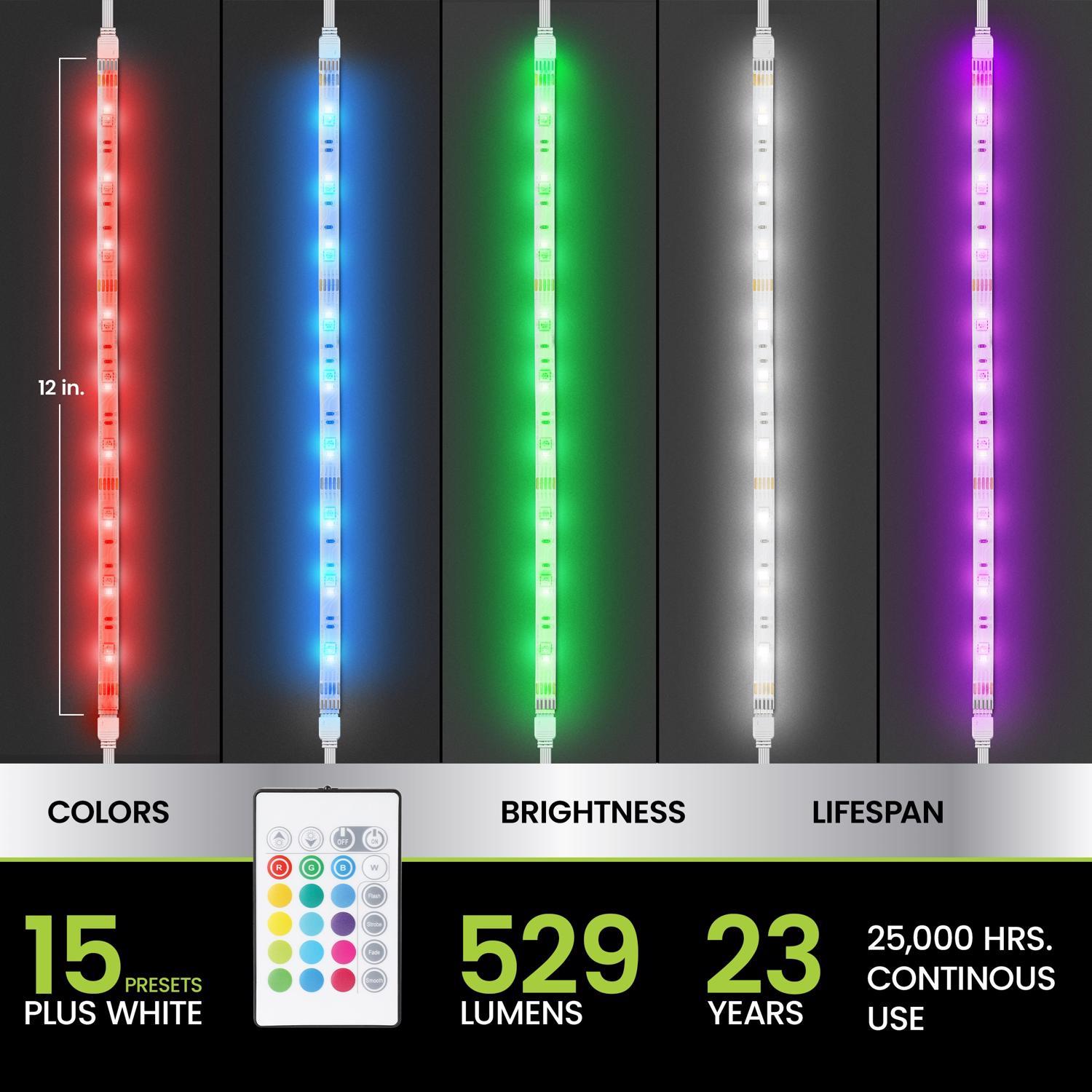 Feit 12 in. L Color Changing Plug-In LED Tape Light 4 pk