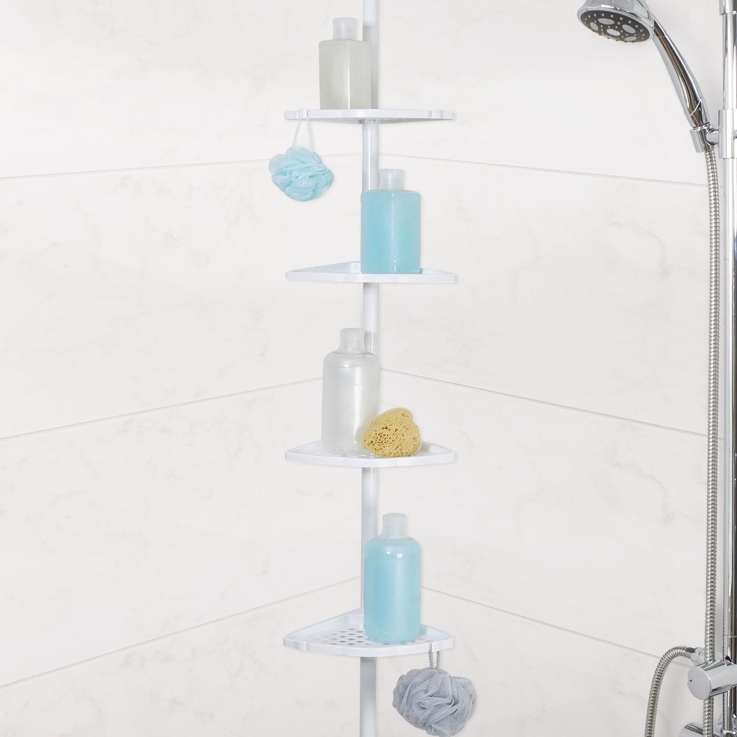 Better Living 24.36 H X 2.5 in. W X 8 in. L White Shower Corner Shelf