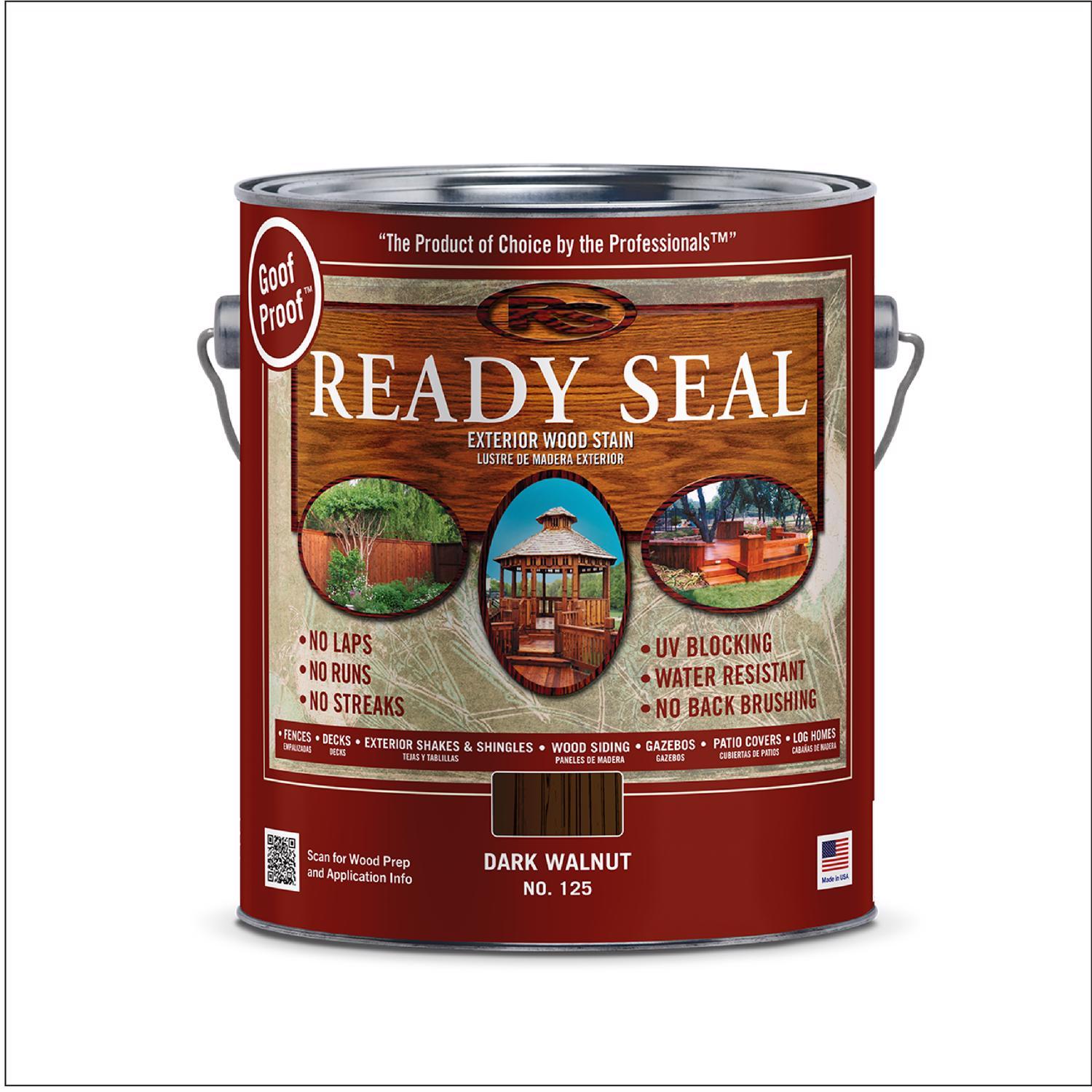 Ready Seal Goof Proof Semi-Transparent Flat Dark Walnut Oil-Based Penetrating Wood Stain/Sealer 1 ga