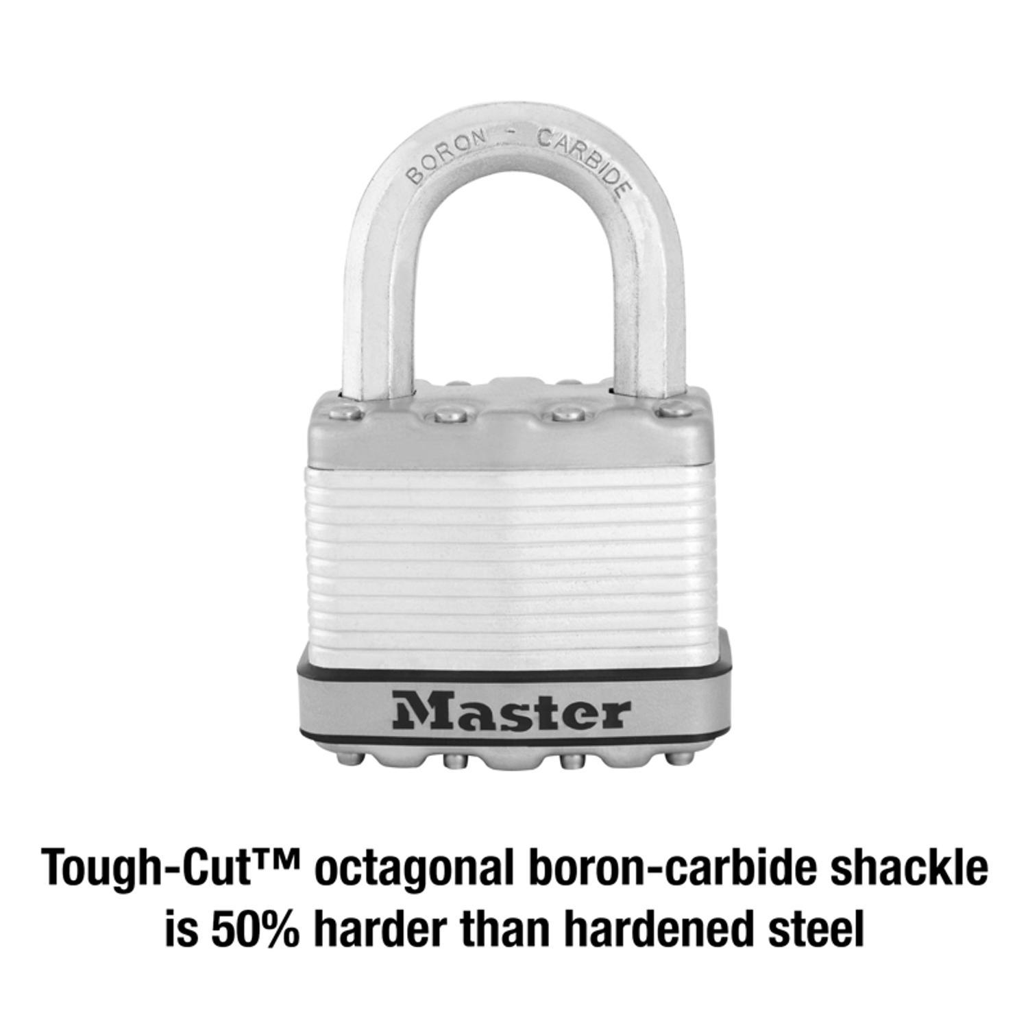 Master Lock 6.34 in. H X 1.34 in. W X 3.91 in. L Steel Ball Bearing Locking Weather-Resistant Padloc