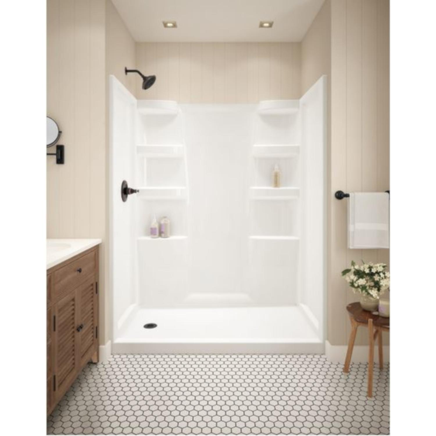 Delta Hycroft 4.5 in. H X 30 in. W X 60 in. L White Shower Base Stine