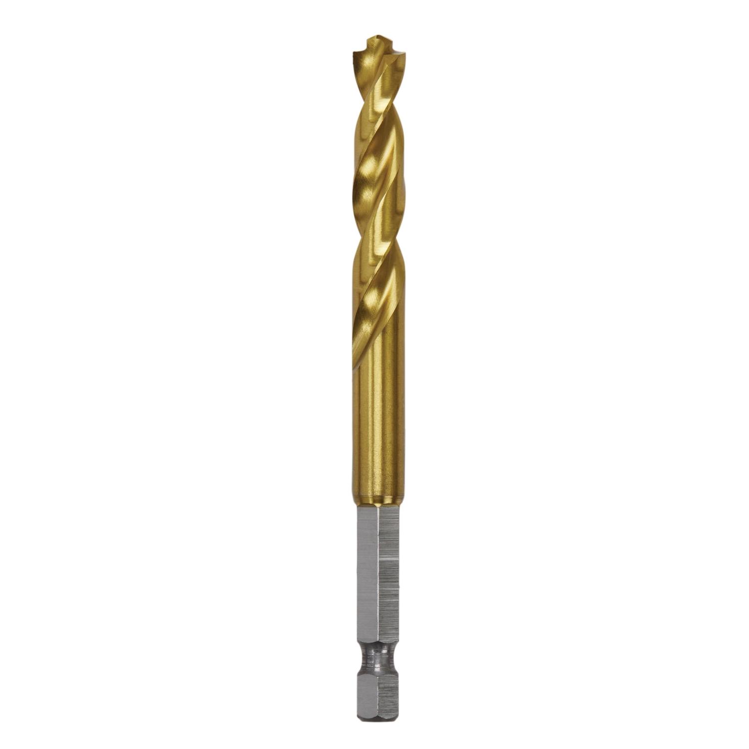 DEWALT Impact Ready 5/16 in. X 4 in. L High Speed Steel Drill Bit Quick-Change Hex Shank 1 pc