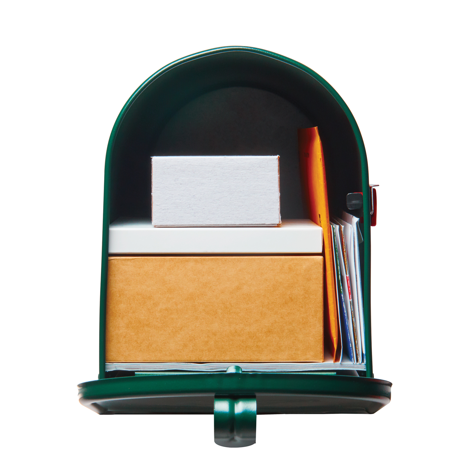 Gibraltar Mailboxes Elite Classic Galvanized Steel Post Mount Green Mailbox