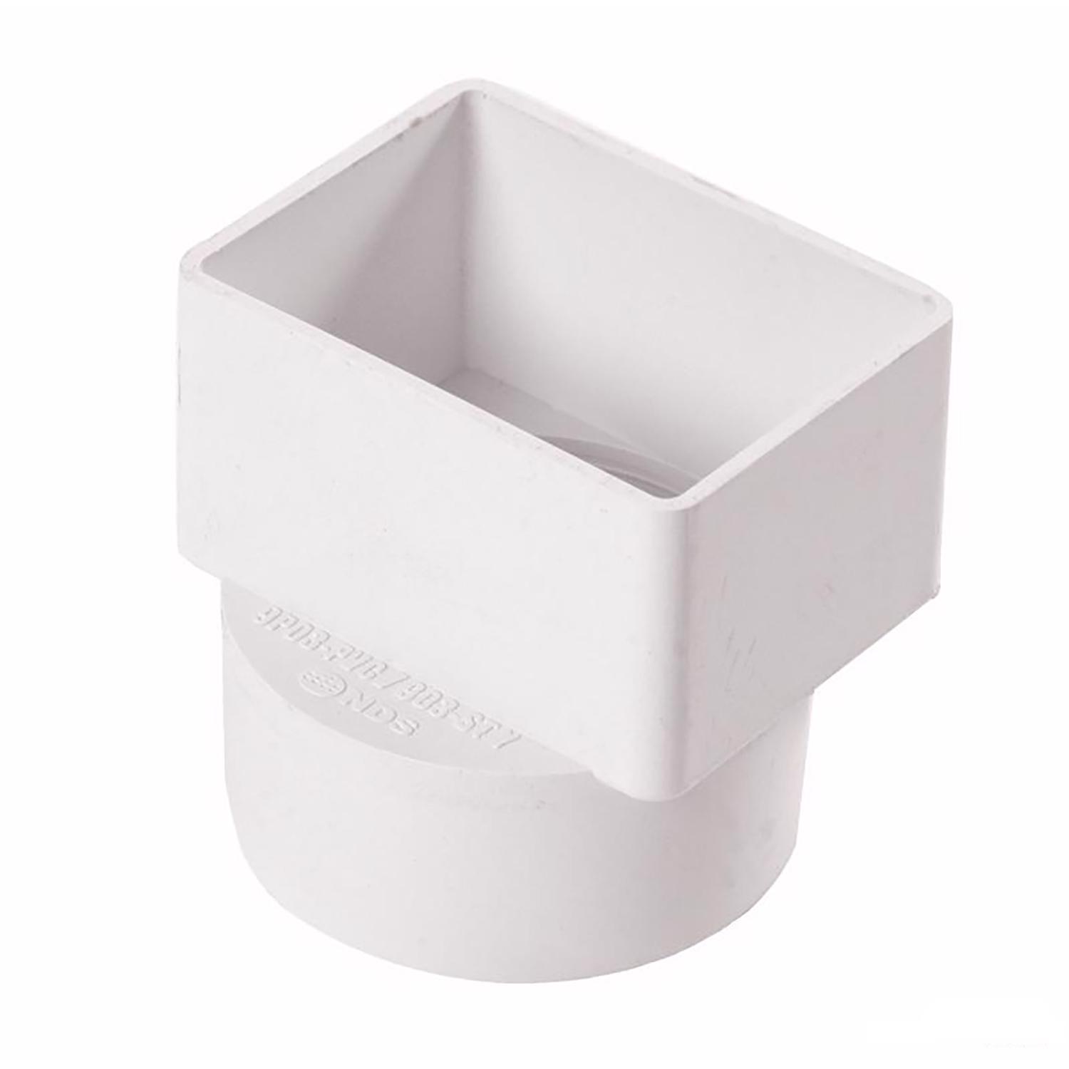 NDS Schedule 35 3 in. Hub each Female PVC Flush Downspout Adapter 1 pk
