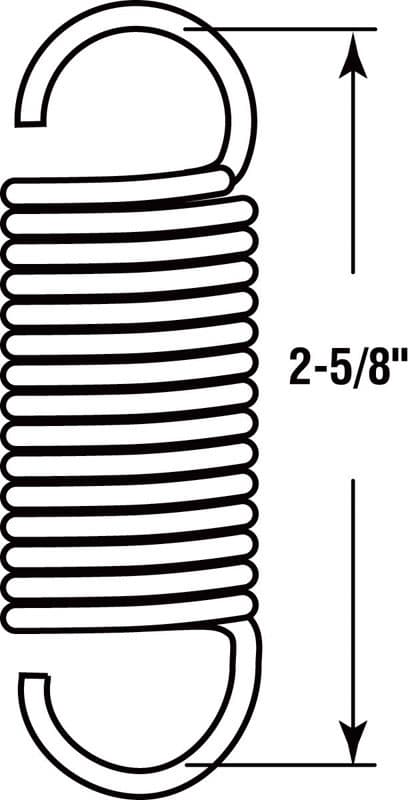 Prime-Line 2-5/8 in. L X 3/4 in. D Extension Spring 2 pk