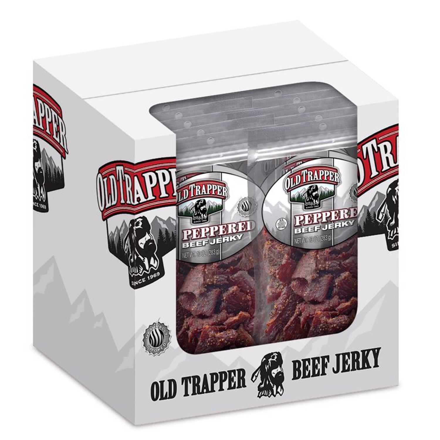 Old Trapper Peppered Beef Jerky 10 oz Bagged
