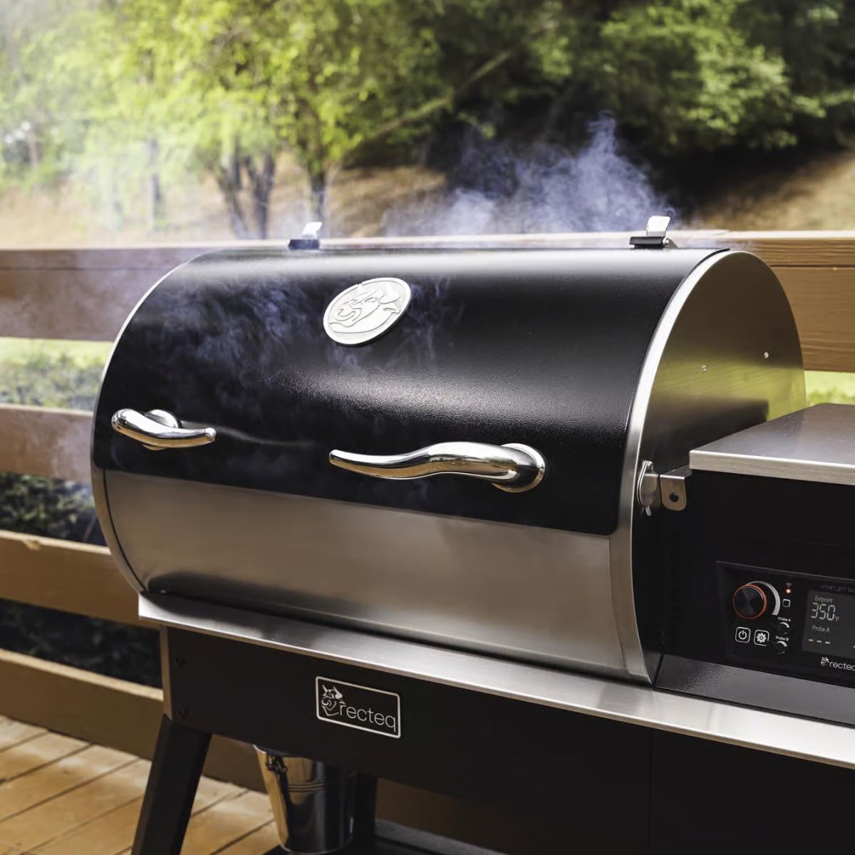 Recteq Deck Boss 900 Wood Pellet WiFi Grill and Smoker Black/Silver