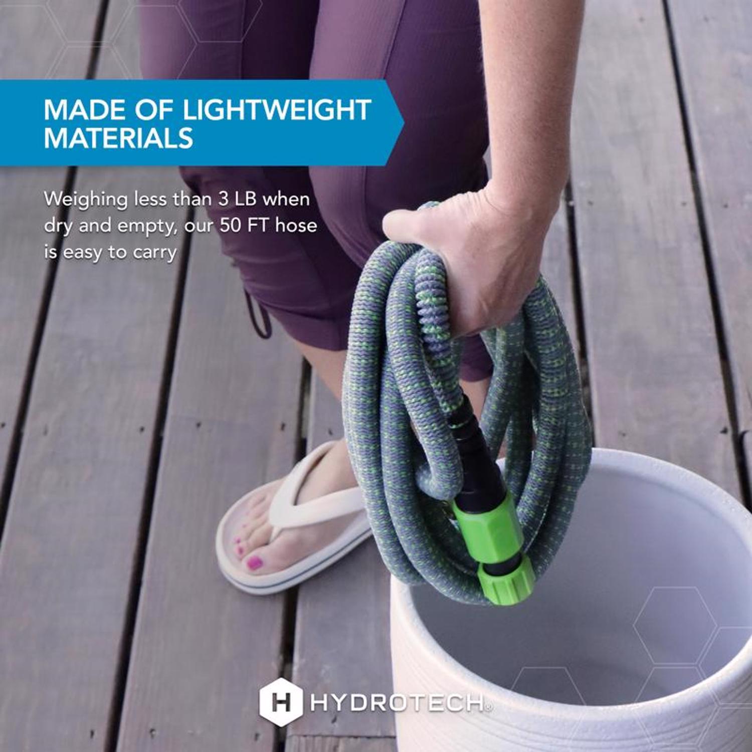 Hydrotech 5/8 in. D X 50 ft. L Medium Duty Professional Grade Expandable Lightweight Garden Hose