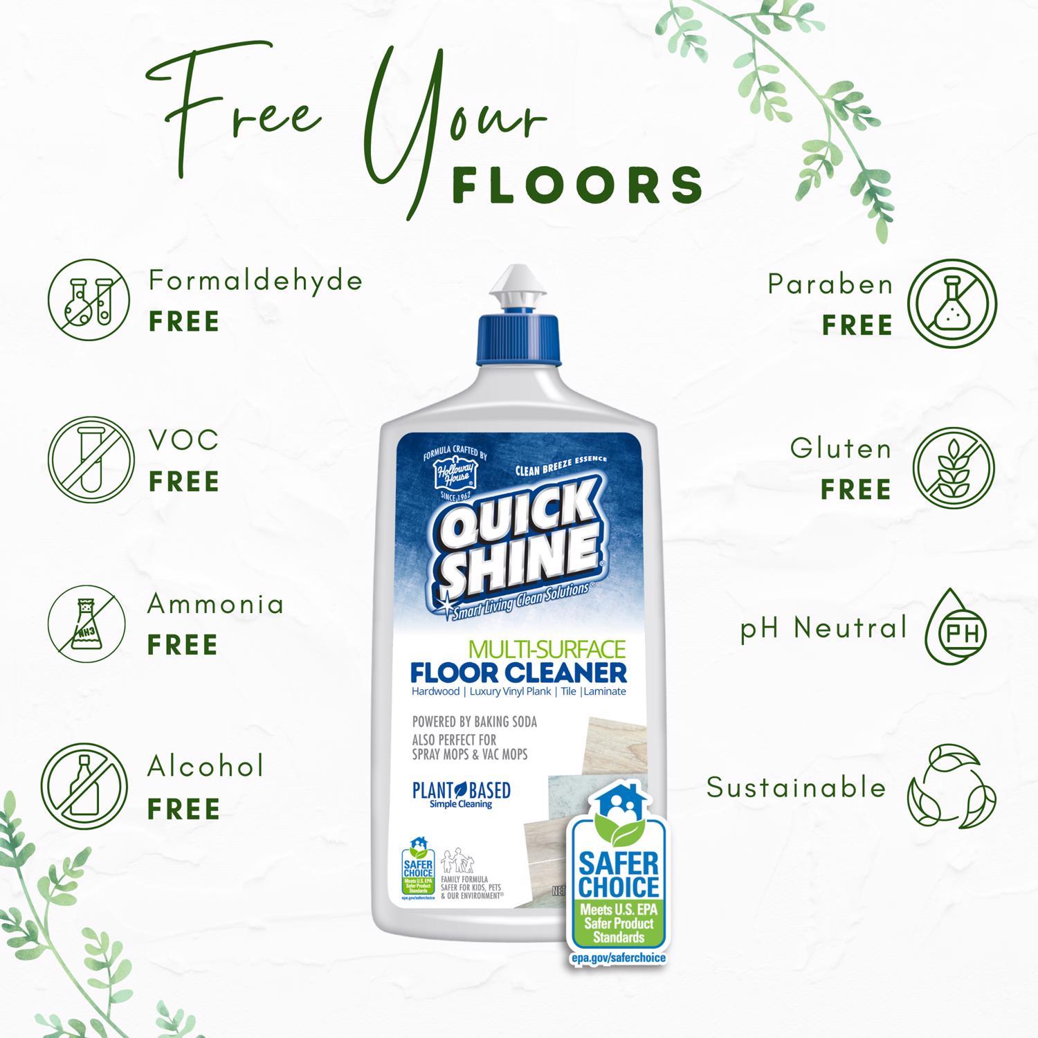 Holloway House Quick Shine Fresh Scent Multi-Surface Floor Cleaner Liquid 27 oz
