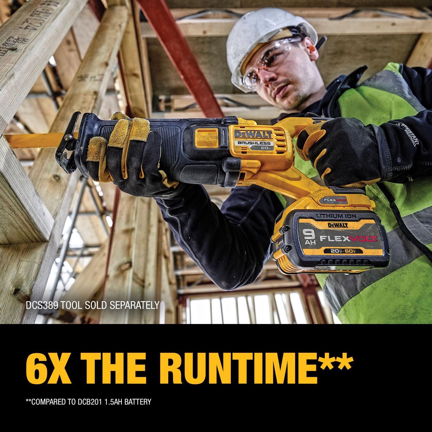DeWalt 20V-60V MAX FLEXVOLT DCB609 9 Ah Lithium-Ion Battery 1 pc