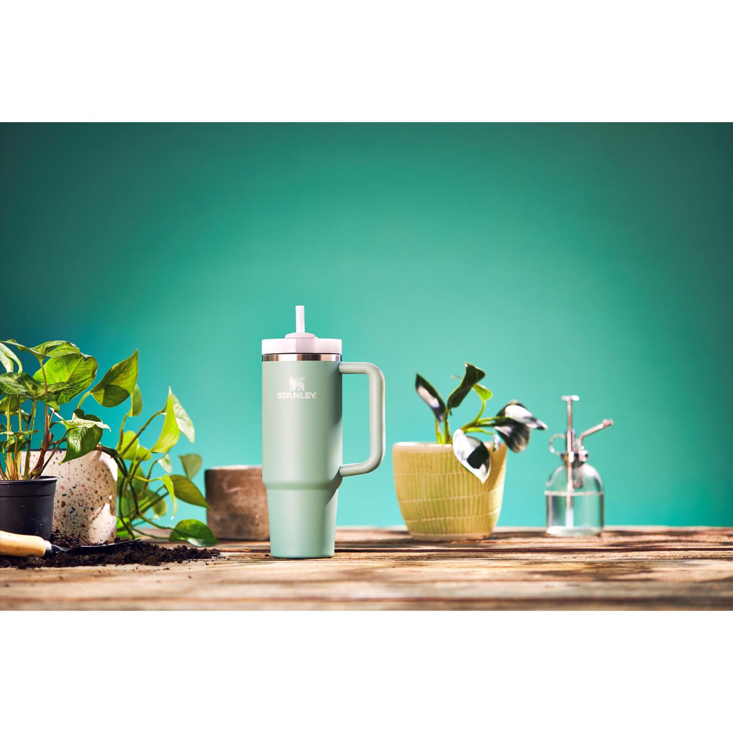 Stanley The Quencher H2.0 FlowState 30 oz Eucalyptus BPA Free Double-wall Vacuum Insulated Tumbler