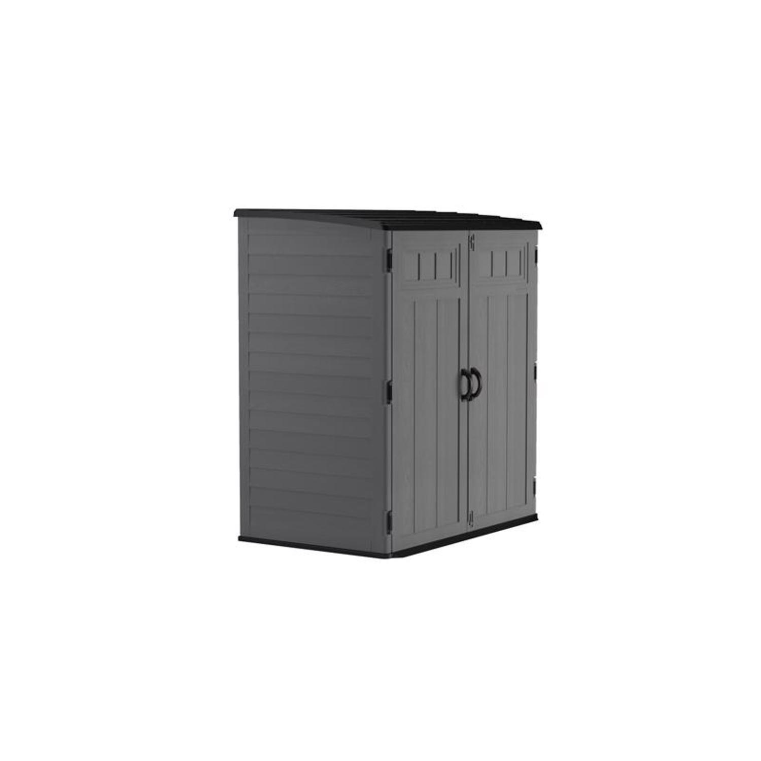 Suncast XL Vertical 5 ft. x 3 ft. Resin Vertical Pent Storage Shed with Floor Kit