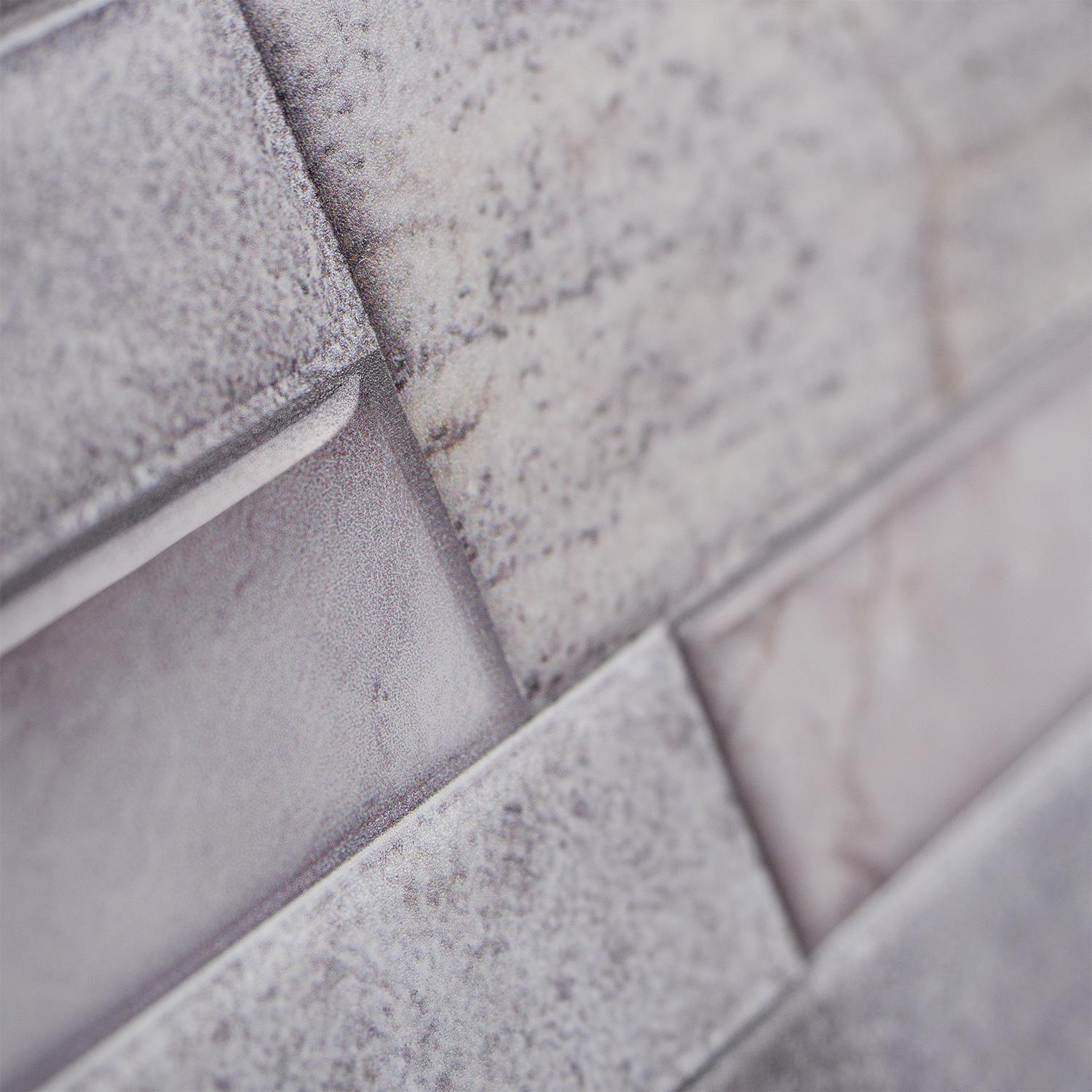 Smart Tiles 11.4 in. W X 22.5 in. L Gray Multiple Finish (Mosaic) Vinyl Adhesive Wall Tile 2 pc
