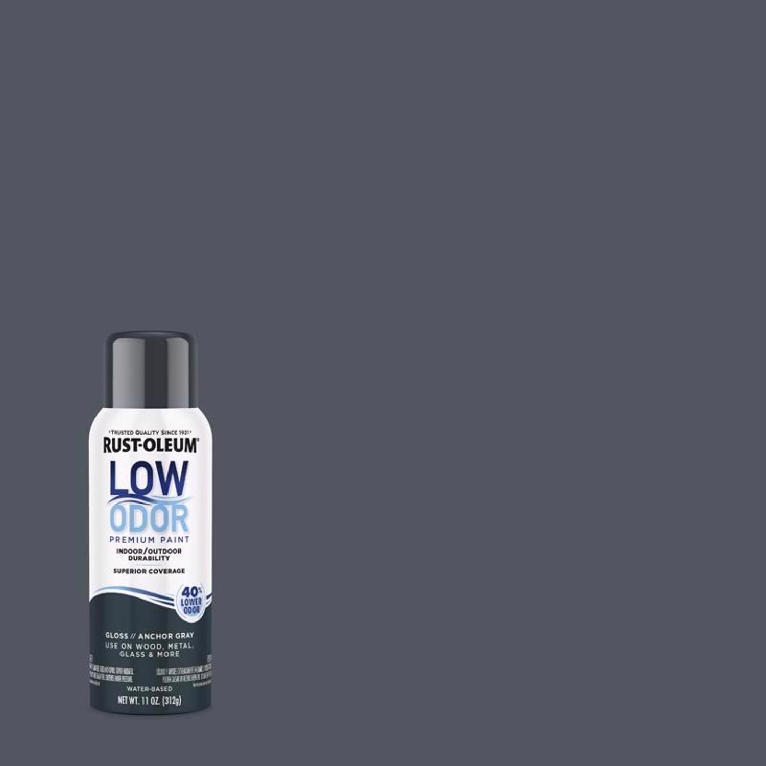 Rust-Oleum Low Odor Gloss Anchor Gray Spray Paint 11 oz.