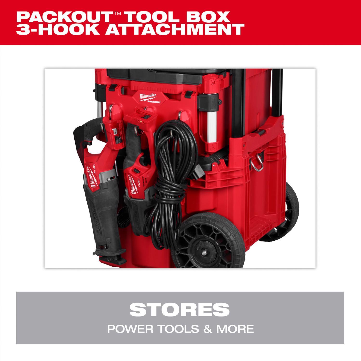 Milwaukee Packout 5 in. W X 4.8 in. H Tool Box Attachment Tool Rack Black/Red