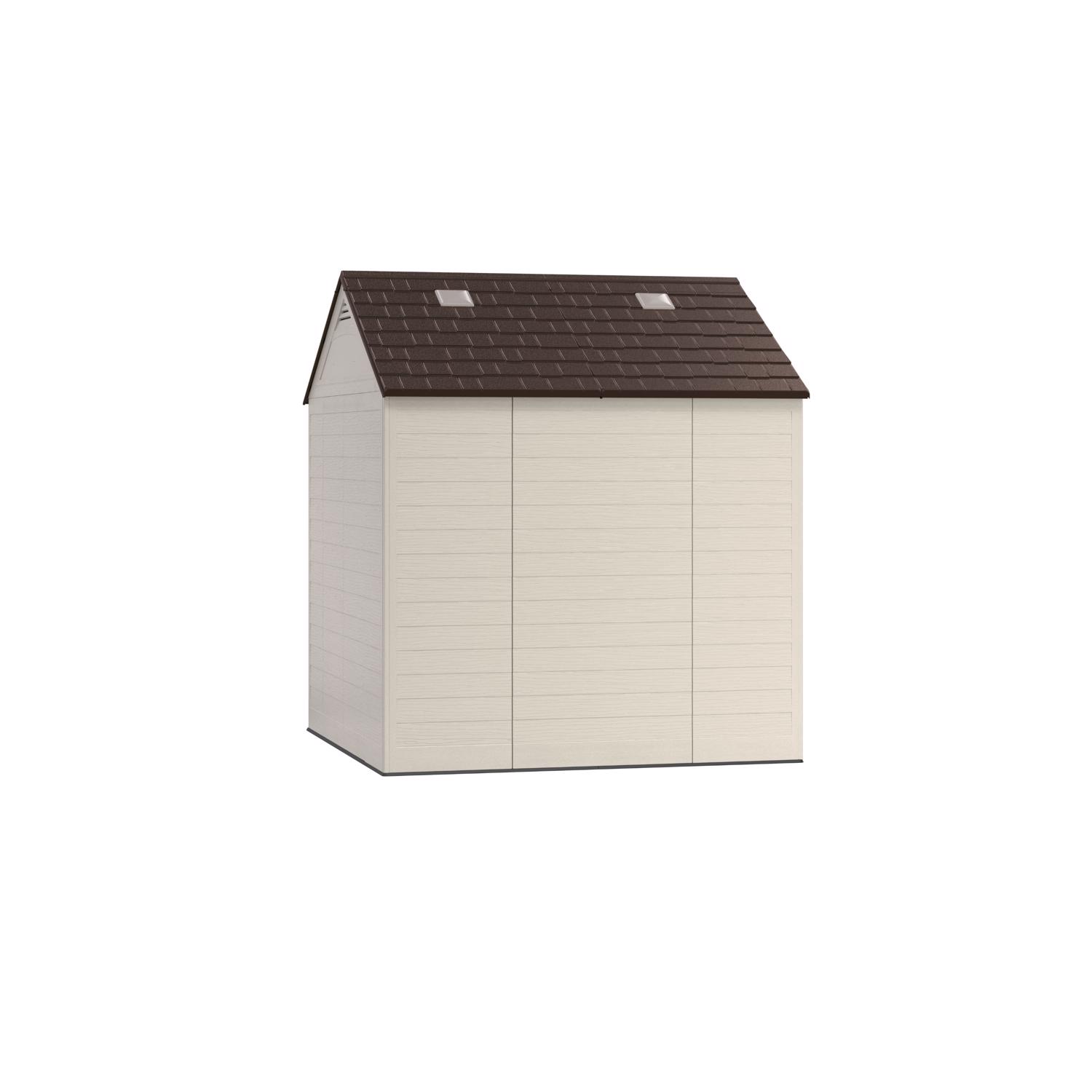 Suncast Cloverdale 7 ft. x 7 ft. Plastic Horizontal Peak Storage Shed