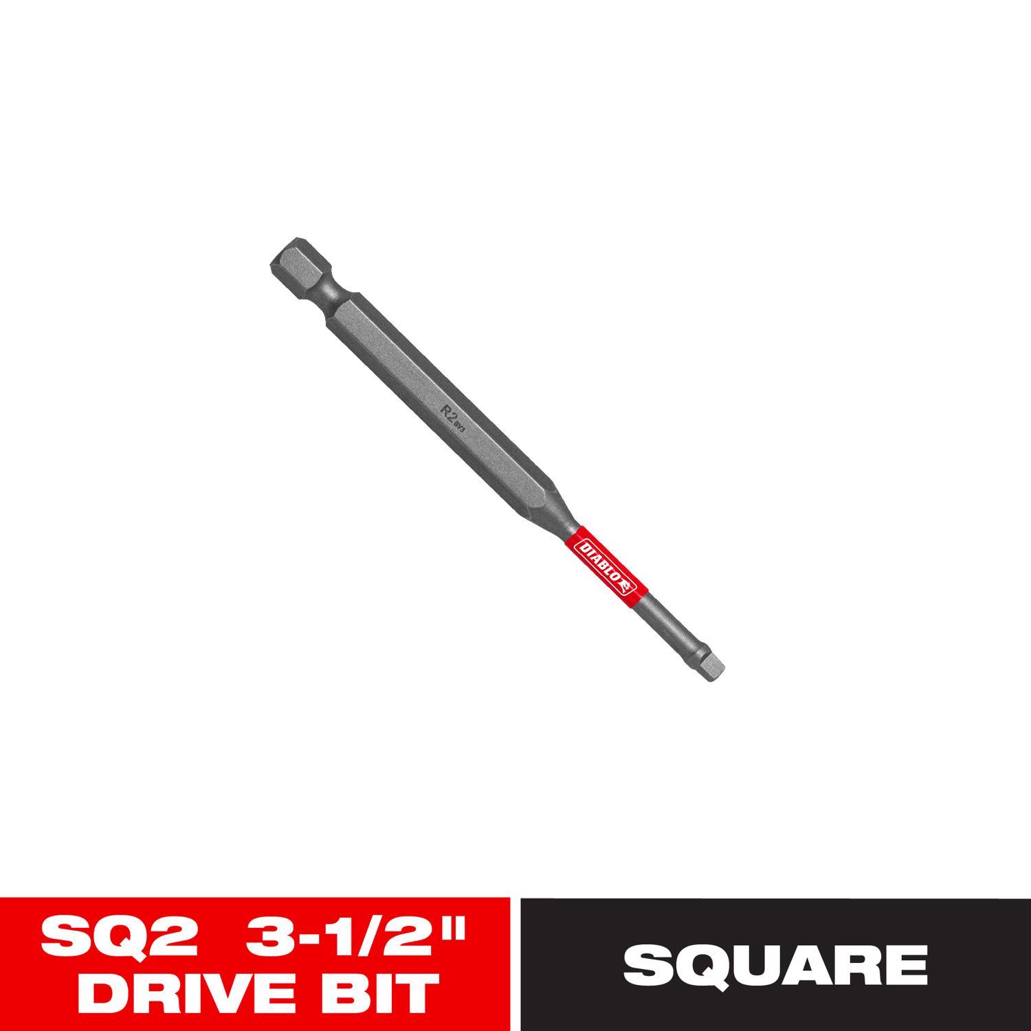 Diablo Square #2 X 3-1/2 in. L SQ2 Driver Bit Black Oxide 1 pc