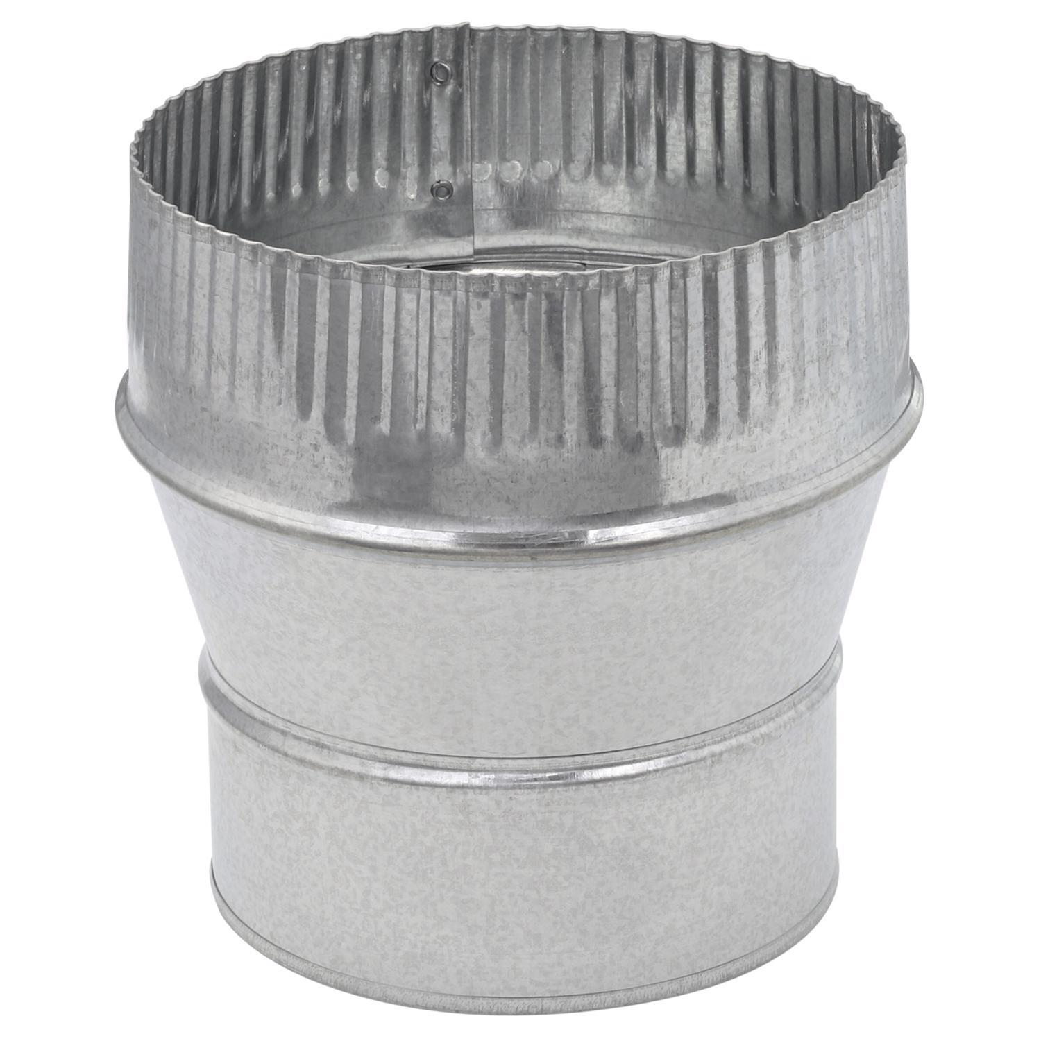 Imperial 5 in. D X 6 in. D Galvanized Steel Furnace Pipe Increaser