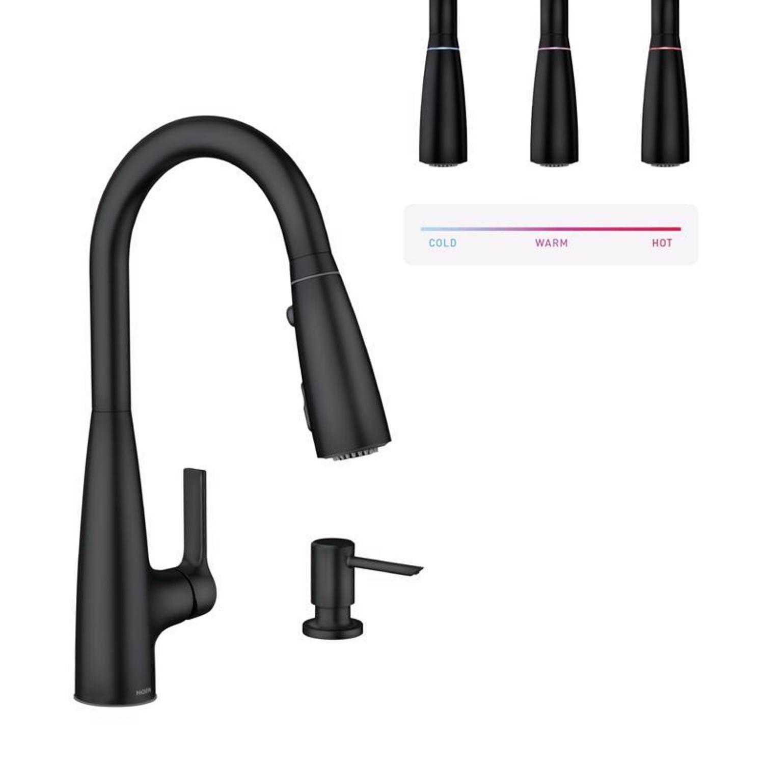 Moen Haelyn One Handle Matte Black Pull-Down Kitchen Faucet