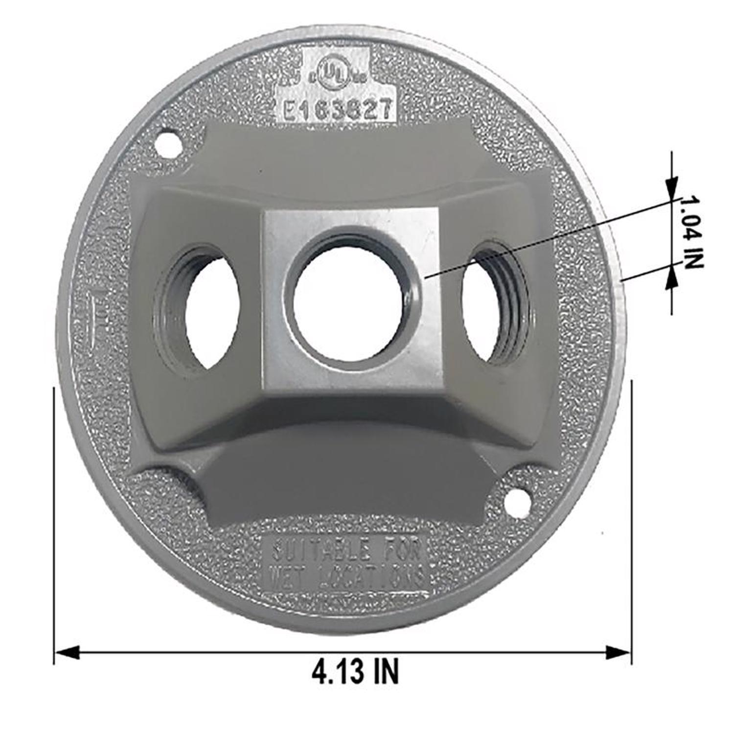 Sigma Engineered Solutions Round Metal 4.13 in. H X 4.13 in. W Lampholder Cover