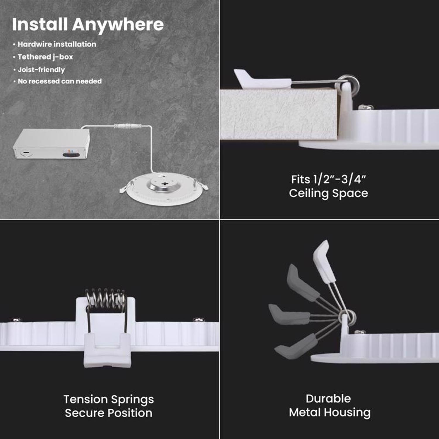 Feit LED Retrofits White 7.1 in. W LED Canless Recessed Downlight 10.3 W