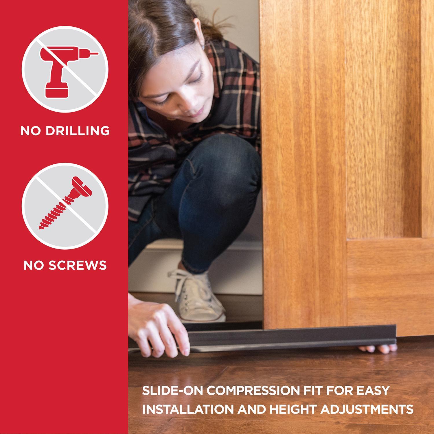 M-D Building Products CINCH Brown Vinyl Under Door Seal For Doors 36 in. L X 1.75 in.