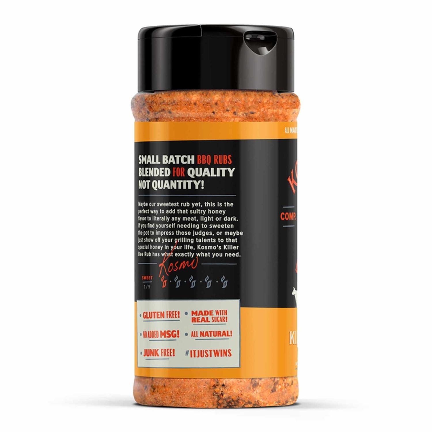 Kosmos Q Killer Bee Honey BBQ Rub 13.2 oz