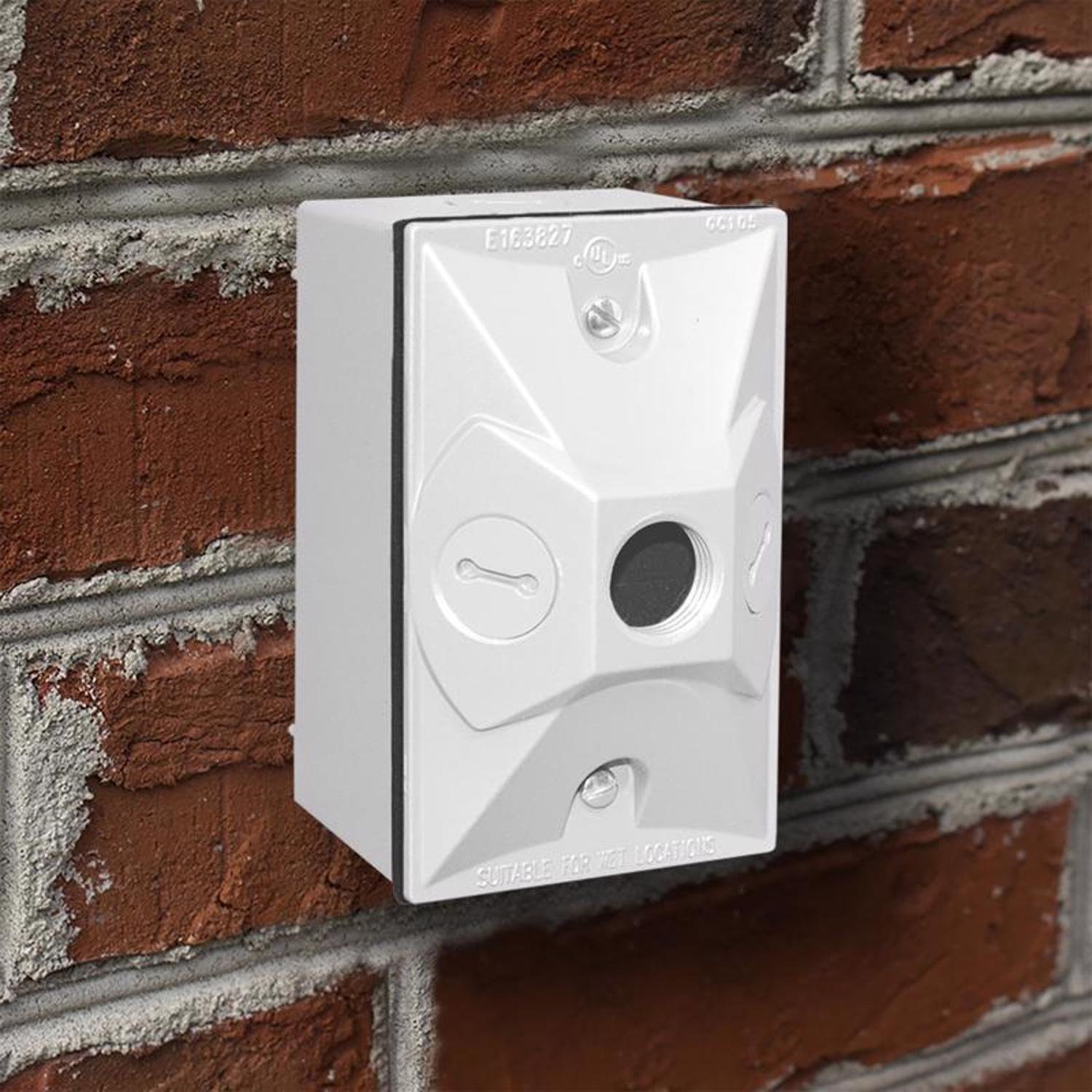 Sigma Engineered Solutions Rectangle Metal 1 gang 4.61 in. H X 2.85 in. W Lampholder Cover