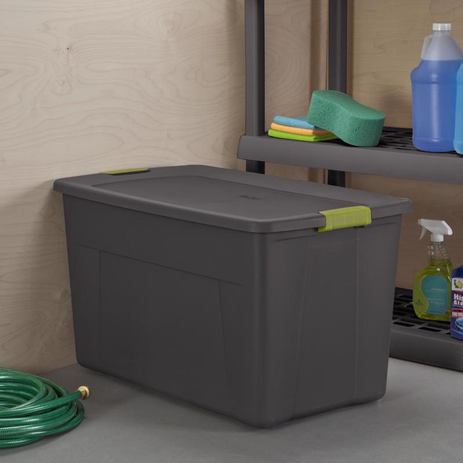 Sterilite 35 gal Gray Storage Tote 18.625 in. H X 32.5 in. W X 19.75 in. D Stackable