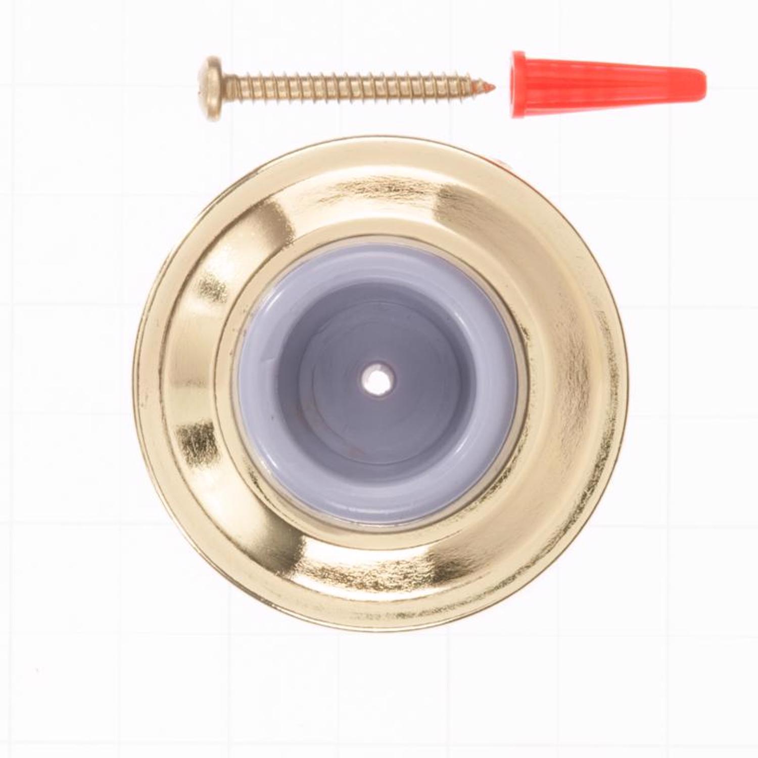 Ace 2-5/16 in. W Solid Brass w/Rubber Stop Bright Gold Wall Door Stop Mounts to door and wall 1/8 in