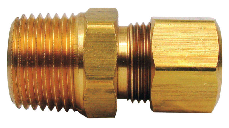 JMF 1/4 in. Dia. x 1/4 in. Dia. Brass Compression Connector
