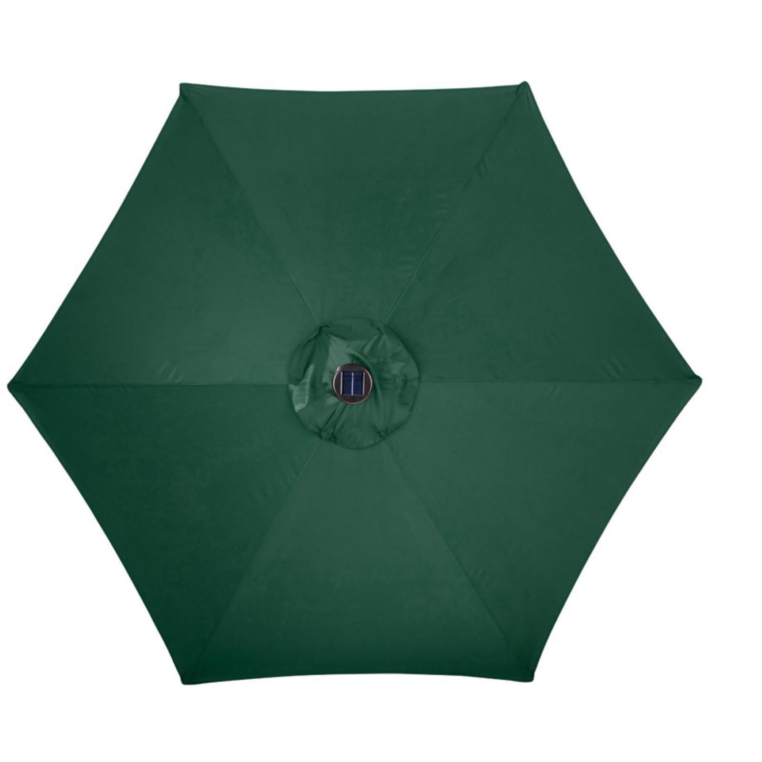 Living Accents 9 ft. Tiltable Hunter Green Market Umbrella