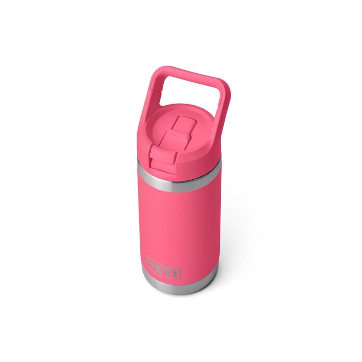 YETI Rambler Jr. 12 oz Tropical Pink BPA Free Insulated Kids Water Bottle w/Straw