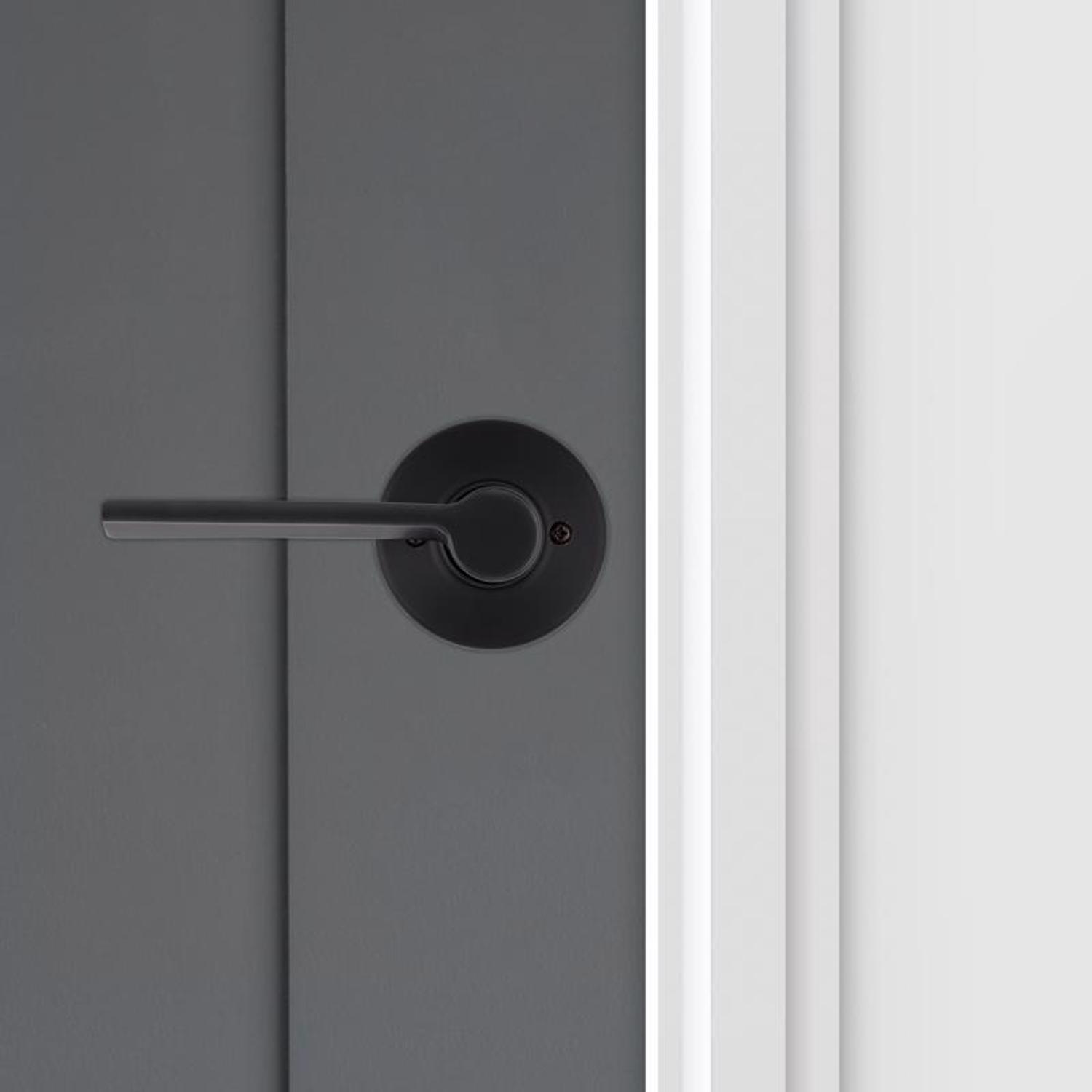 Kwikset Ladera Matte Black Passage Lever