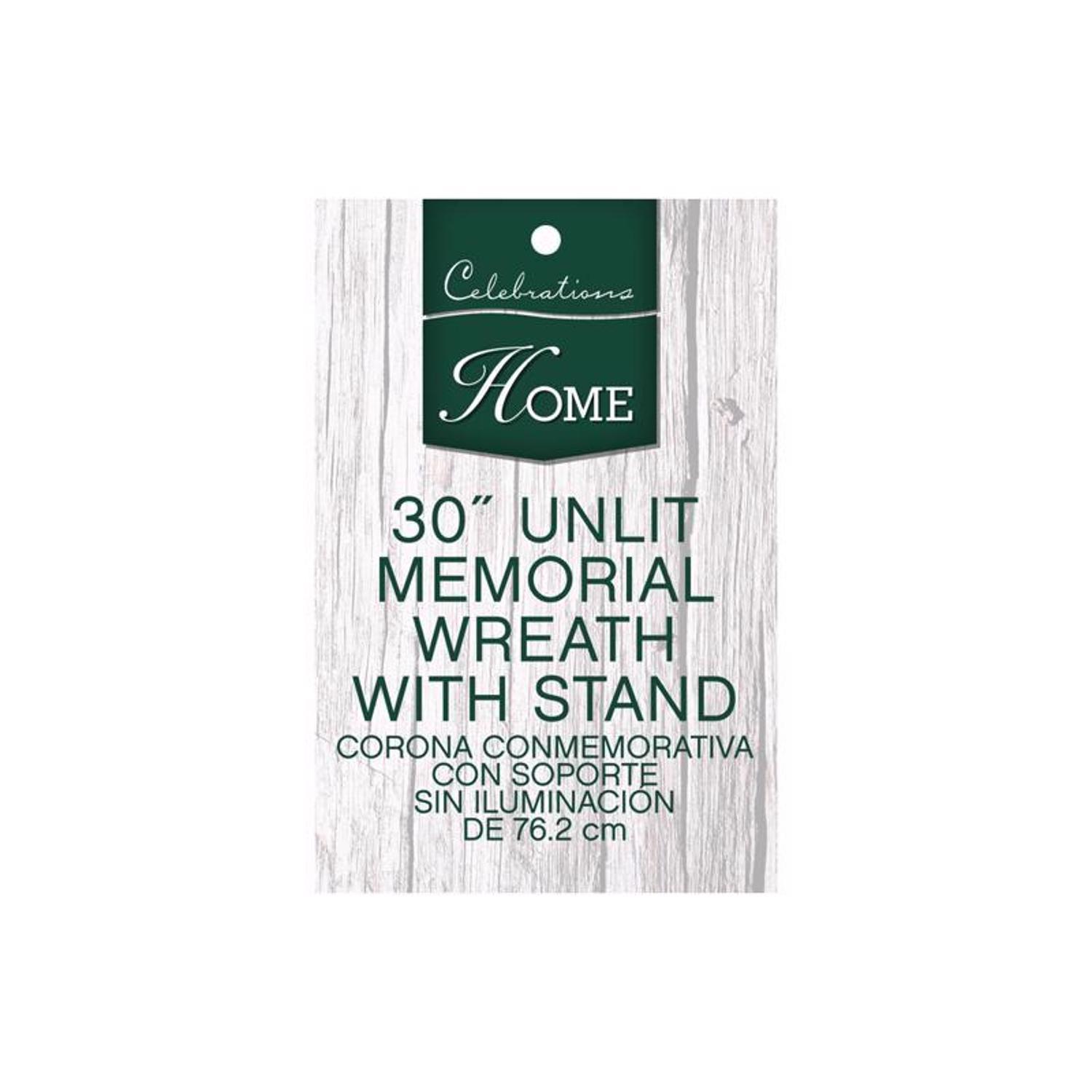 Holiday Bright Lights 30 in. D Memorial Christmas Wreath